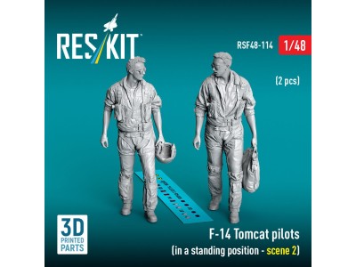 F-14 Tomcat pilots (in a standing position - scene 2) (2 pcs) (3D Printed) 