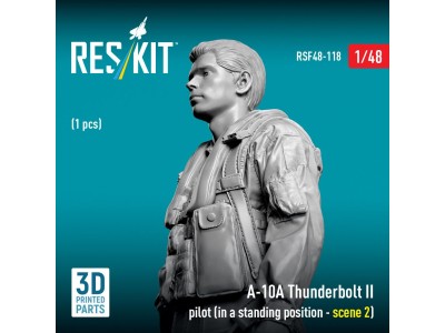 A-10A Thunderbolt II pilot (in a standing position - scene 2) (1 pcs) (3D Printed) 