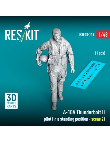 A-10A Thunderbolt II pilot (in a standing position - scene 2) (1 pcs) (3D Printed) 
