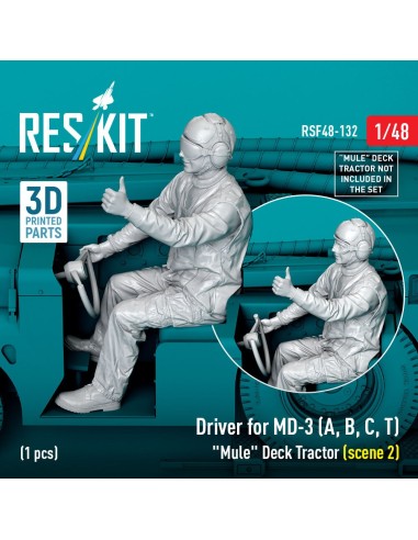 Driver for MD-3 (A, B, C, T) Mule Deck Tractor (scene 2) (1 pcs) (3D Printed) 