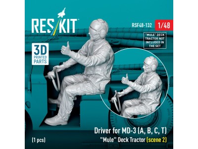Driver for MD-3 (A, B, C, T) Mule Deck Tractor (scene 2) (1 pcs) (3D Printed) 
