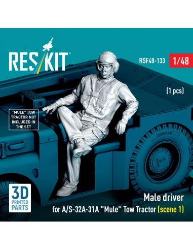 Male driver for A/S-32A-31A Mule Tow Tractor (scene 1) (1 pcs) (3D Printed) 
