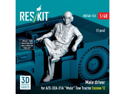 Male driver for A/S-32A-31A Mule Tow Tractor (scene 1) (1 pcs) (3D Printed) 