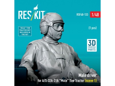 Male driver for A/S-32A-31A Mule Tow Tractor (scene 1) (1 pcs) (3D Printed) 