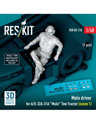 Male driver for A/S-32A-31A Mule Tow Tractor (scene 1) (1 pcs) (3D Printed) 