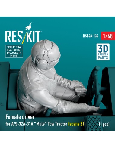 Female driver for A/S-32A-31A Mule Tow Tractor (scene 2) (1 pcs) (3D Printed) 