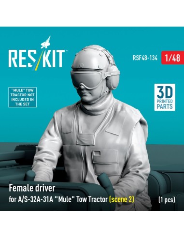 Female driver for A/S-32A-31A Mule Tow Tractor (scene 2) (1 pcs) (3D Printed) 