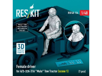 Female driver for A/S-32A-31A Mule Tow Tractor (scene 2) (1 pcs) (3D Printed) 