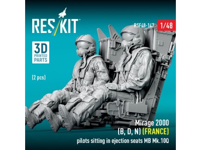 Mirage 2000 (B, D, N) (FRANCE) pilots sitting in ejection seats MB Mk.10Q (2 pcs) (3D Printed) 
