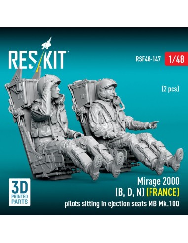 Mirage 2000 (B, D, N) (FRANCE) pilots sitting in ejection seats MB Mk.10Q (2 pcs) (3D Printed) 