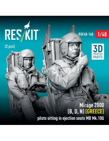 Mirage 2000 (B, D, N) (GREECE) pilots sitting in ejection seats MB Mk.10Q (2 pcs) (3D Printed) 