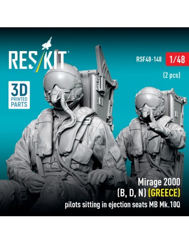 Mirage 2000 (B, D, N) (GREECE) pilots sitting in ejection seats MB Mk.10Q (2 pcs) (3D Printed) 