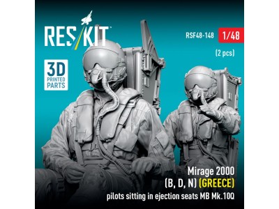Mirage 2000 (B, D, N) (GREECE) pilots sitting in ejection seats MB Mk.10Q (2 pcs) (3D Printed) 