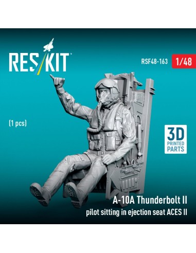 A-10A Thunderbolt II pilot sitting in ejection seat ACES II (1 pcs) (3D Printed) 