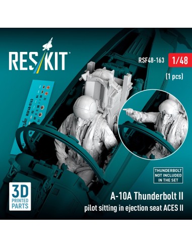 A-10A Thunderbolt II pilot sitting in ejection seat ACES II (1 pcs) (3D Printed) 