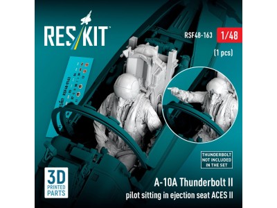 A-10A Thunderbolt II pilot sitting in ejection seat ACES II (1 pcs) (3D Printed) 