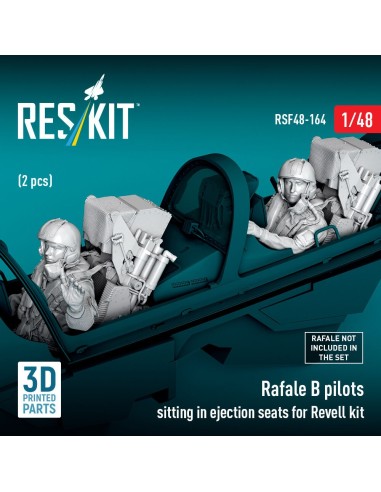 Rafale B pilots sitting in ejection seats for Revell kit (2 pcs) (3D Printed) 