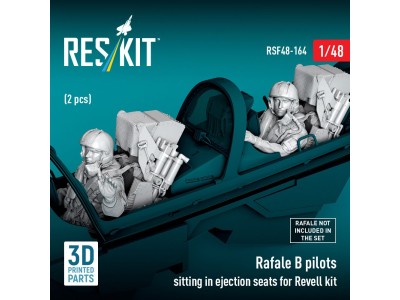 Rafale B pilots sitting in ejection seats for Revell kit (2 pcs) (3D Printed) 