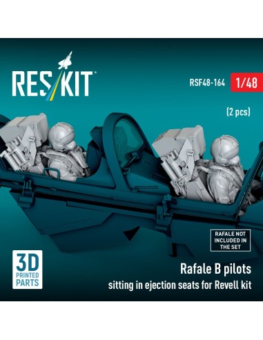 Rafale B pilots sitting in ejection seats for Revell kit (2 pcs) (3D Printed) 