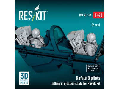 Rafale B pilots sitting in ejection seats for Revell kit (2 pcs) (3D Printed) 