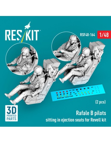 Rafale B pilots sitting in ejection seats for Revell kit (2 pcs) (3D Printed) 