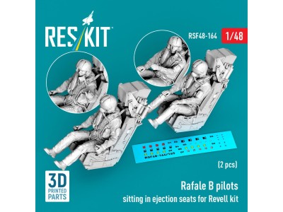 Rafale B pilots sitting in ejection seats for Revell kit (2 pcs) (3D Printed) 
