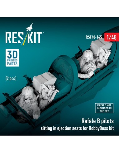 Rafale B pilots sitting in ejection seats for HobbyBoss kit (2 pcs) (3D Printed) 