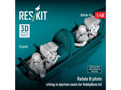 Rafale B pilots sitting in ejection seats for HobbyBoss kit (2 pcs) (3D Printed) 