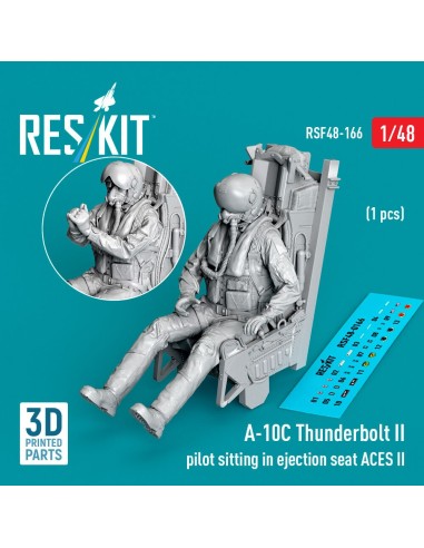 A-10C Thunderbolt II pilot sitting in ejection seat ACES II (1 pcs) (3D Printed) 