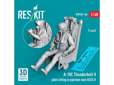A-10C Thunderbolt II pilot sitting in ejection seat ACES II (1 pcs) (3D Printed) 