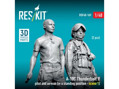 A-10C Thunderbolt II pilot and airman (in a standing position - scene 1) (2 pcs) (3D Printed) 