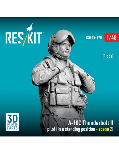 A-10C Thunderbolt II pilot (in a standing position - scene 2) (1 pcs) (3D Printed) 