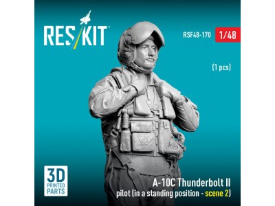 A-10C Thunderbolt II pilot (in a standing position - scene 2) (1 pcs) (3D Printed) 