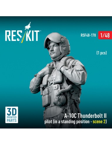A-10C Thunderbolt II pilot (in a standing position - scene 2) (1 pcs) (3D Printed) 