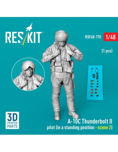A-10C Thunderbolt II pilot (in a standing position - scene 2) (1 pcs) (3D Printed) 