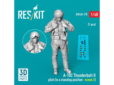 A-10C Thunderbolt II pilot (in a standing position - scene 2) (1 pcs) (3D Printed) 