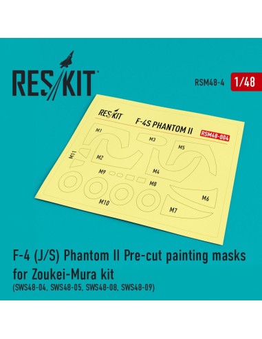 F-4 (J,S) Phantom II Pre-cut painting masks for Zoukei-Mura (SWS48-04, SWS48-05, SWS48-08, SWS48-09) kit 