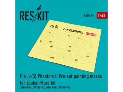 F-4 (J,S) Phantom II Pre-cut painting masks for Zoukei-Mura (SWS48-04, SWS48-05, SWS48-08, SWS48-09) kit 