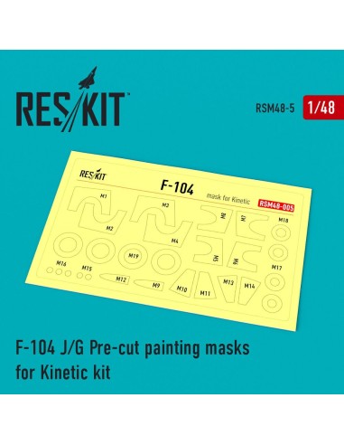F-104 (J,G) Starfighter Pre-cut painting masks for Kinetic kit 