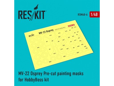 MV-22 Osprey Pre-cut painting masks for HobbyBoss kit 