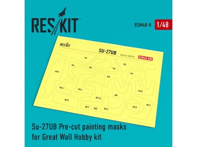 Su-27UB Pre-cut painting masks for GWH kit 