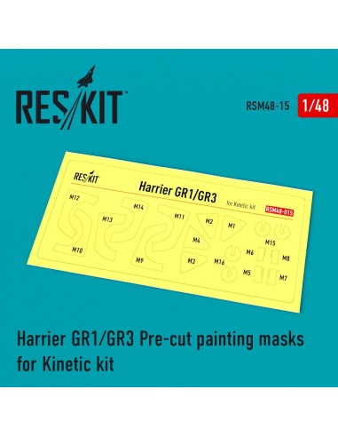 Harrier GR1/GR3 Pre-cut painting masks for Kinetic kit 