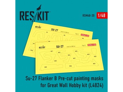 Su-27 Pre-cut painting masks for GWH L4824 kit 