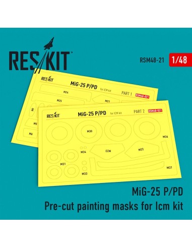 MiG-25 (P,PD) Pre-cut painting masks for ICM kit 