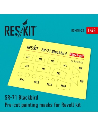 SR-71 Blackbird Pre-cut painting masks for Revell kit 