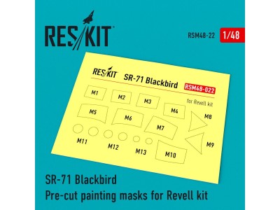 SR-71 Blackbird Pre-cut painting masks for Revell kit 
