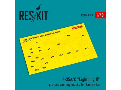 F-35 A/? Lightning II pre-cut painting masks for Tamiya kit 