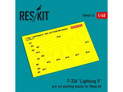 F-35A Lightning II pre-cut painting masks for Meng kit 