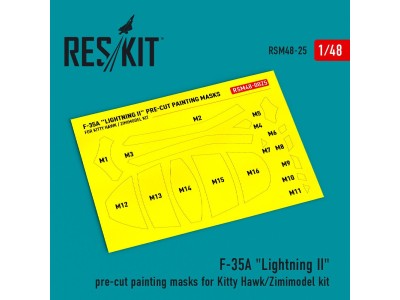 F-35A Lightning II pre-cut painting masks for Kitty Hawk/Zimimodel kit 