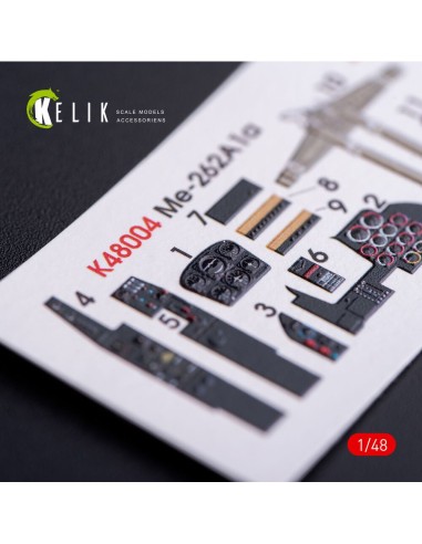 ME-262A1 interior 3D decals for Tamiya kit 